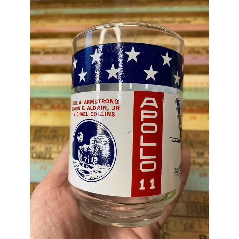 Vintage NASA Apollo 11 Drinking Juice Glass Man On The Moon Libbey 1969 USA